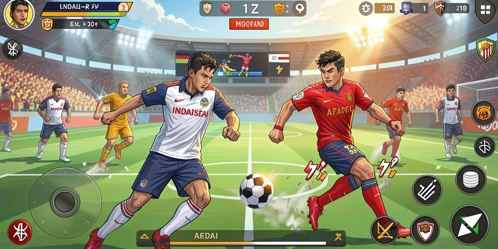 Menu permainan yang mudah dinavigasi dan user-friendly.